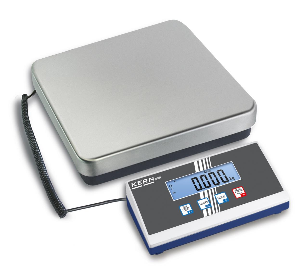 Plattformwaage KERN EOB 15K5 - Höchstlast 15 kg - Ablesbarkeit 5 g - Wägefläche 315 x 305 mm - Edelstahl