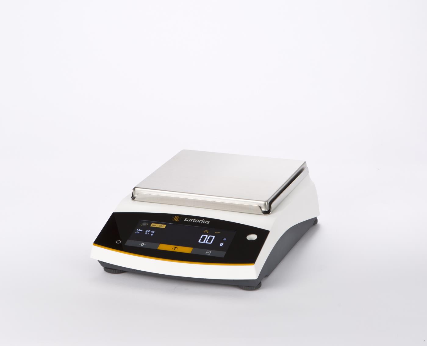 Präzisionswaage Sartorius Entris II BCE1202-1S - Höchstlast 1200 g - Ablesbarkeit 10 mg - Wägefläche 182 x 182 mm - Justierung mit externem Prüfgewicht - Edelstahl-Wägeplatte