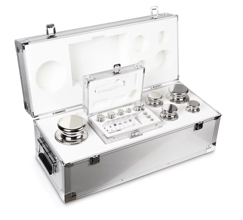 Weight set KERN 313-026, OIML class E2, nominal value 1 mg; 50 g, button, , in aluminium case series – available in different versions