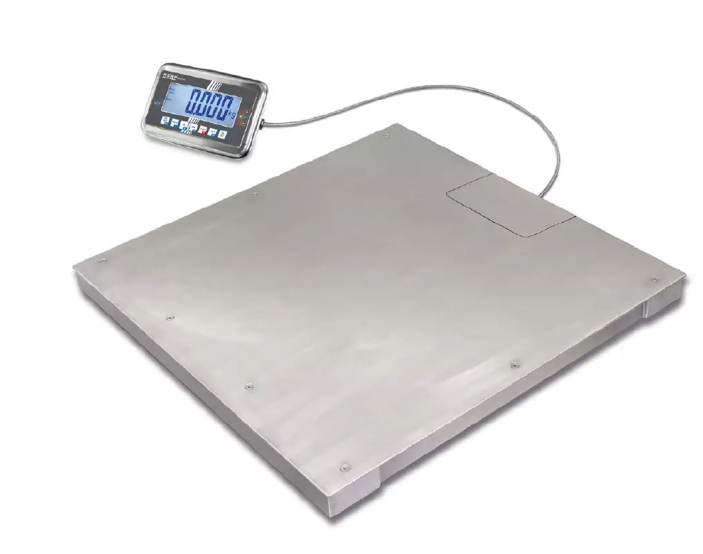 Geeicht lieferbare Bodenwaage KERN BFN Serie – in 4 Varianten erhältlich – Wägefläche 1000 x 1000mm