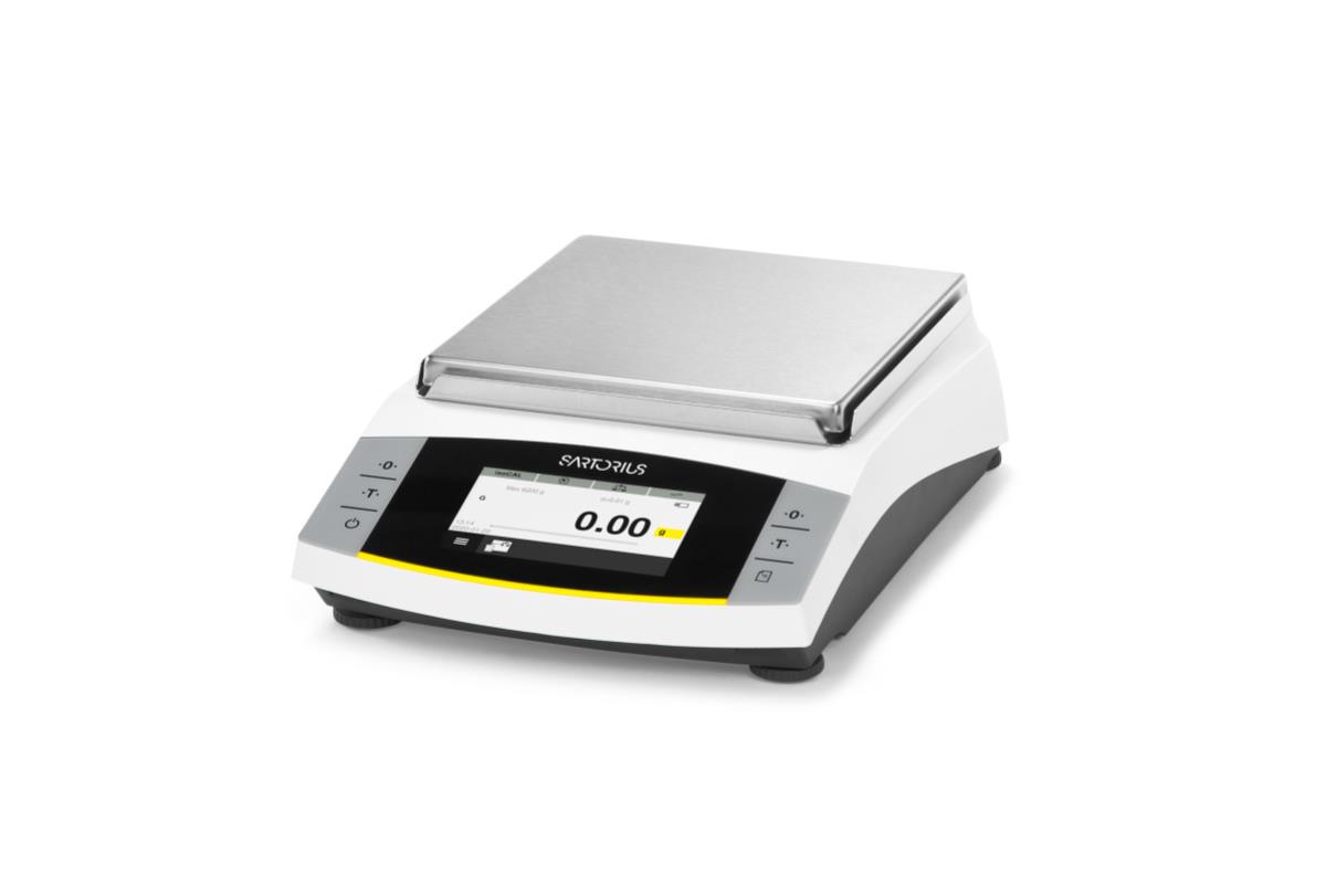 Präzisionswaage – Sartorius Entris II BCA1203I–1S – Höchstlast 1200 g – Ablesbarkeit 1 mg – Wägefläche Durchmesser 120 mm – Windschutz – Justierung mit internem Prüfgewicht – Edelstahl–Wägeplatte 