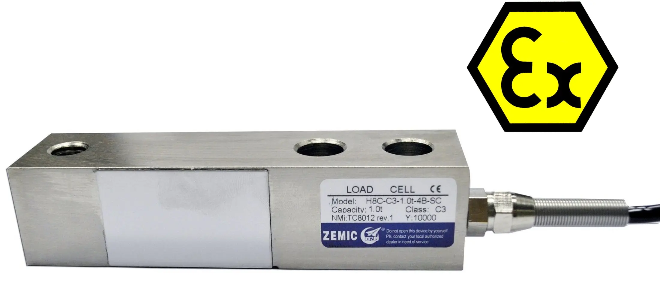 Zemic H8C-C3-10.0t-4B-SC ATEX – Scherstab-Wägezelle für Ex-Zonen
