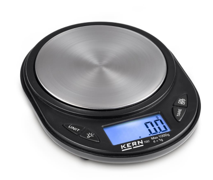 Digital kitchen scale black with stainless plate