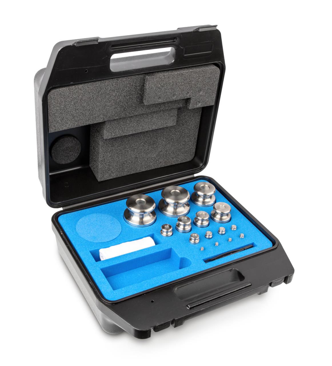 Weight set KERN 334-074, OIML class F2, nominal value 1 g; 2 kg, knob, , in the plastic-case