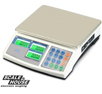 Zählwaage Dini NCS3K - Höchstlast 3 kg - Ablesbarkeit 0,1 g - Wägefläche 267 x 218 mm - Edelstahl
